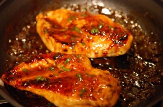 курица с мёдом и горчицей на сковороде